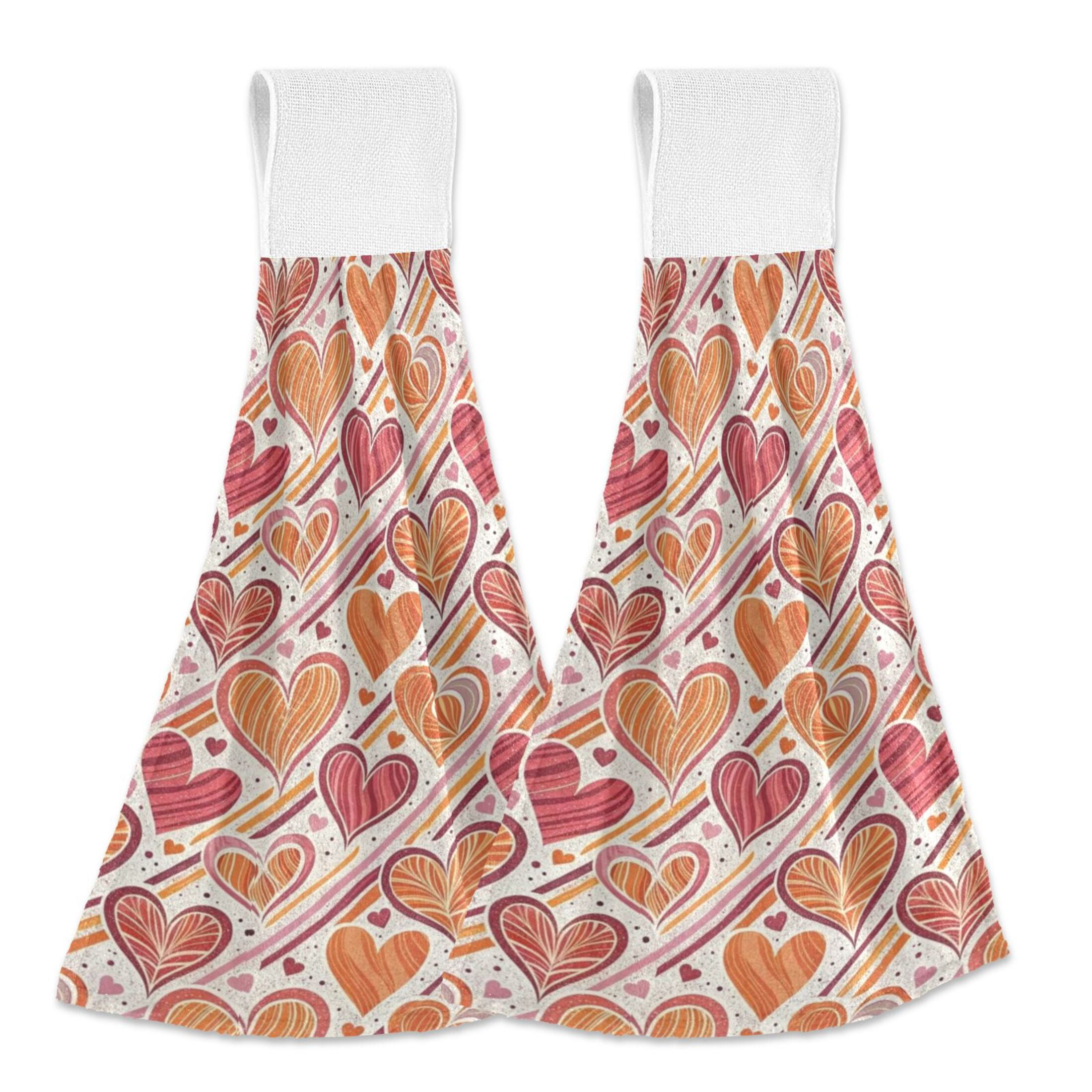 BZSMCE Hanging Hand Towels Fashion Crimson Burst Pattern 2-Pack - Peach ...