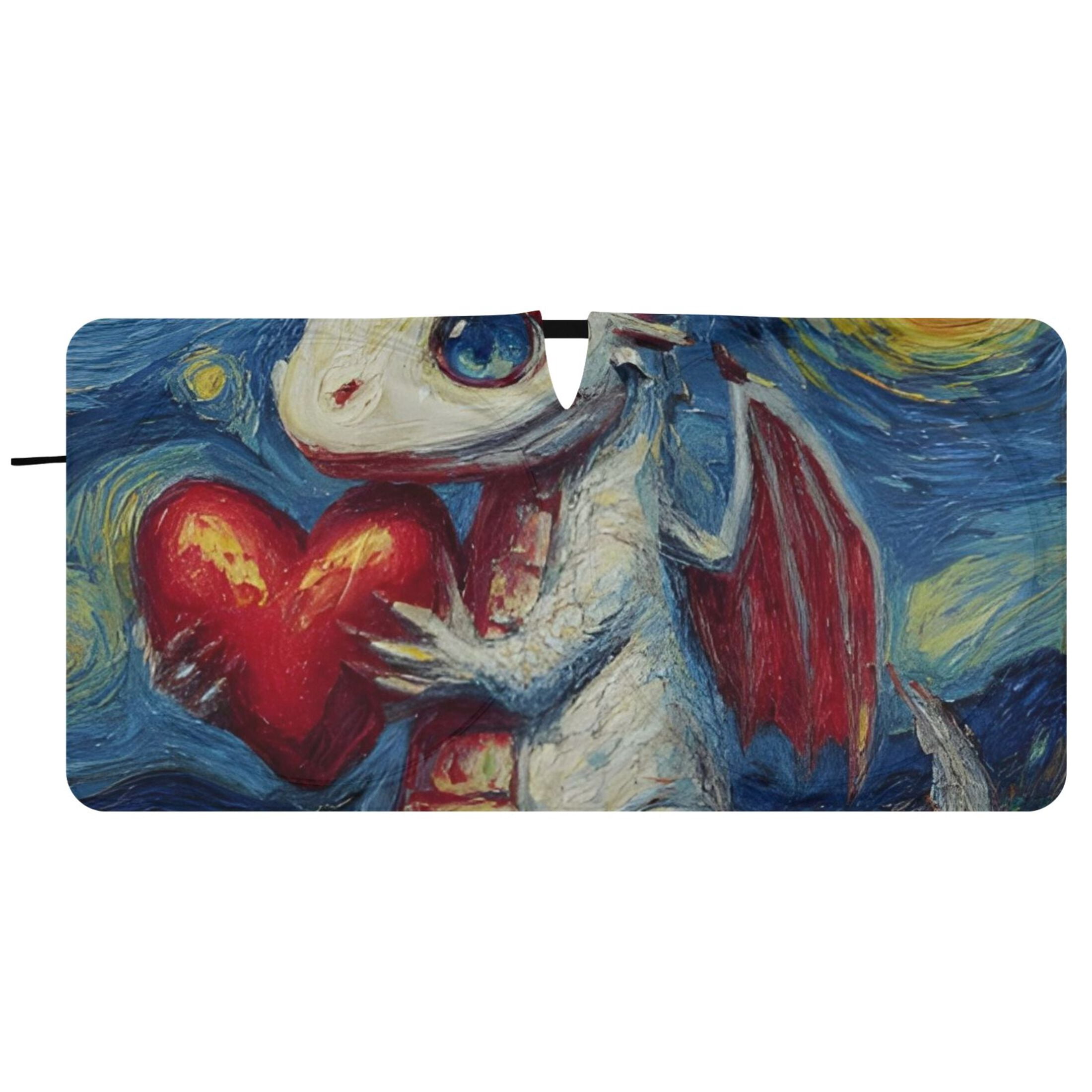 BZSMCE Ivory Dragon’s Devotion Shade Foldable UV Protection for Car SUV ...