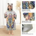 thumbnail image 1 of BZSMCE Kids Wearable Blanket Hoodie Warm and Cozy Mandala Butterfly Flannel Sweatshirt, 1 of 7