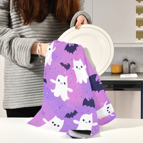 BZSMCE Kitchen Towels Creative Cartoon Bat Pattern Pattern Durable Kitchen Towel