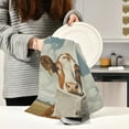 thumbnail image 1 of BZSMCE Kitchen Towels Creative Cow Red Newpaper Pattern Durable Kitchen Towel, 1 of 7