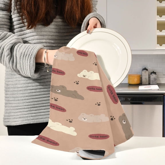 BZSMCE Kitchen Towels Creative Cozy Bone Tones Pattern Durable Kitchen Towel