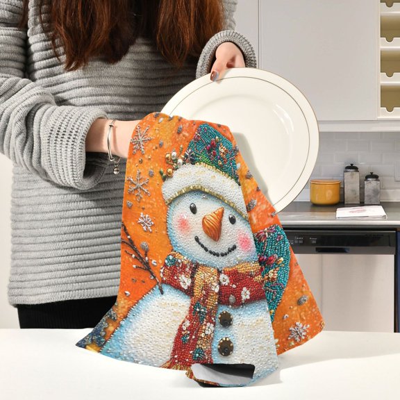 BZSMCE Kitchen Towels Creative Cute Cartoon Printing Pattern Durable Kitchen Towel