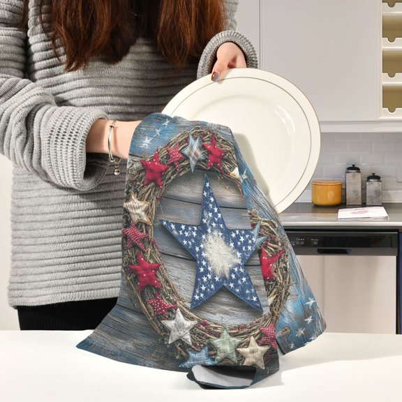 BZSMCE Kitchen Towels Creative Design Stars Pattern Pattern Durable Kitchen Towel