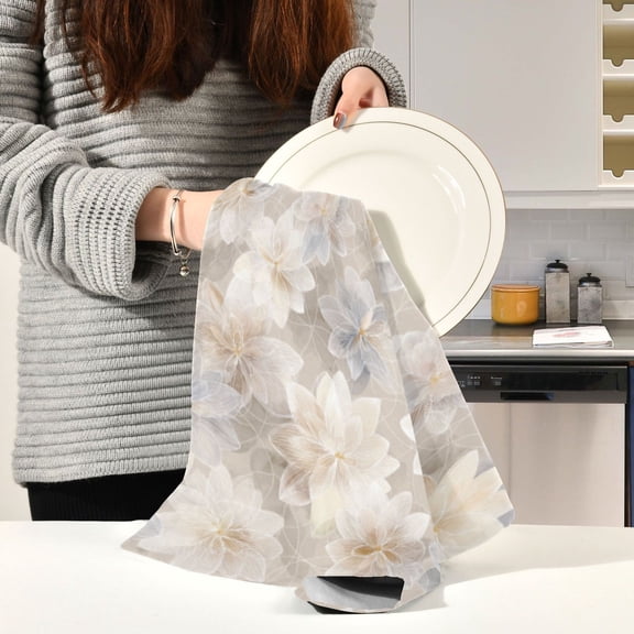 BZSMCE Kitchen Towels Creative Ethereal Bloom Tapestry Pattern Durable Kitchen Towel