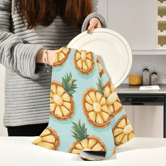 BZSMCE Kitchen Towels Creative Pineapple Pattern Pattern Durable Kitchen Towel