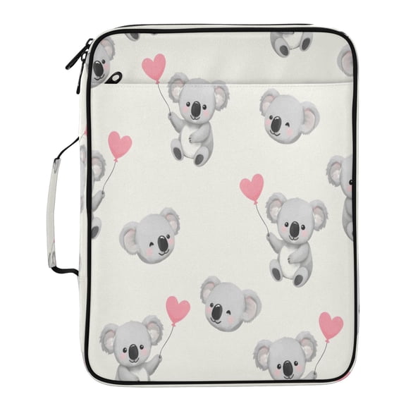 BZSMCE Koala Love Pattern Water-Resistant Filing Folder Binder Organizer Keeper 1.2 Inch 3-Ring 7-Pocket Expanding File