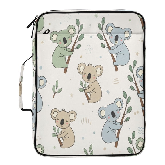 BZSMCE Koala Patter Pattern Water-Resistant Filing Folder Binder Organizer Keeper 1.2 Inch 3-Ring 7-Pocket Expanding File