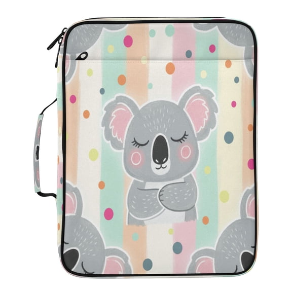 BZSMCE Koala Pattern Water-Resistant Filing Folder Binder Organizer Keeper 1.2 Inch 3-Ring 7-Pocket Expanding File