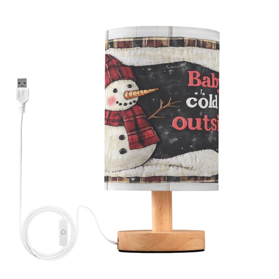BZSMCE Lamp Modern Adorable Smiled Snowman Creative Patter Night Light
