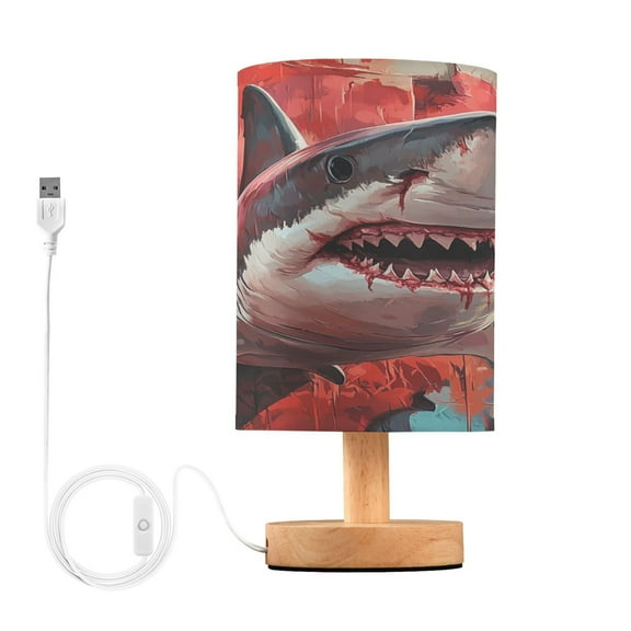 BZSMCE Lamp Modern Anger Sharks Pattern Creative Patter Night Light