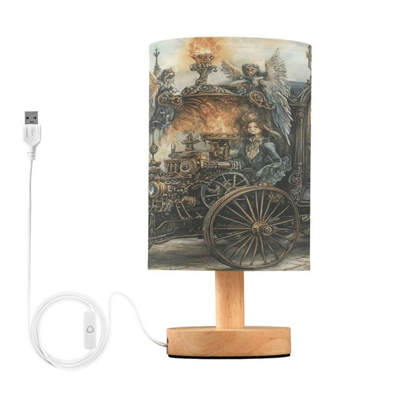 BZSMCE Lamp Modern Art Steampunk Train Painting Creative Patter Night Light