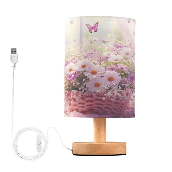 BZSMCE Lamp Modern Basket Of Daisies and Butterflies Creative Patter Night Light