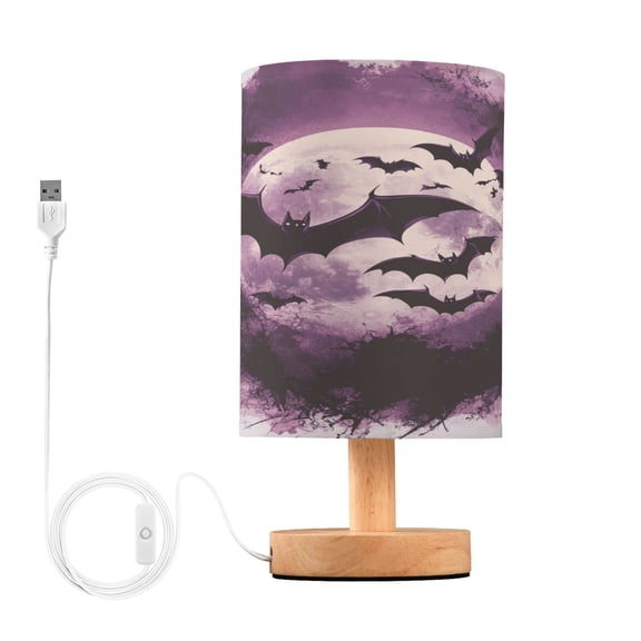 BZSMCE Lamp Modern Bats Flying The Moon Creative Patter Night Light