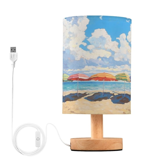 BZSMCE Lamp Modern Beach Scene Creative Patter Night Light
