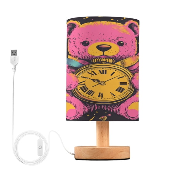 BZSMCE Lamp Modern Bear Hug Clock Creative Patter Night Light