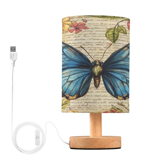 BZSMCE Lamp Modern Blue Butterfly Pattern Creative Patter Night Light