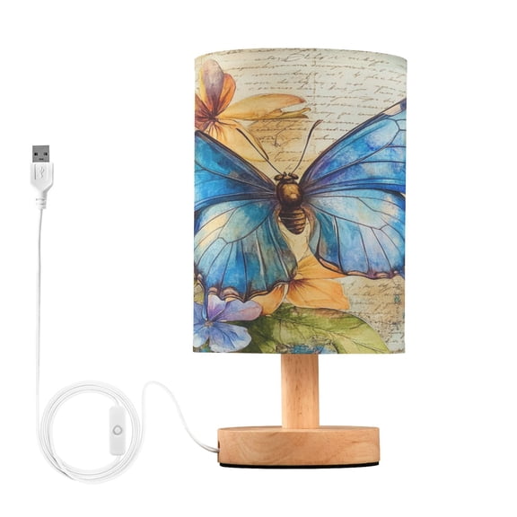 BZSMCE Lamp Modern Blue Butterfly Printed Creative Patter Night Light
