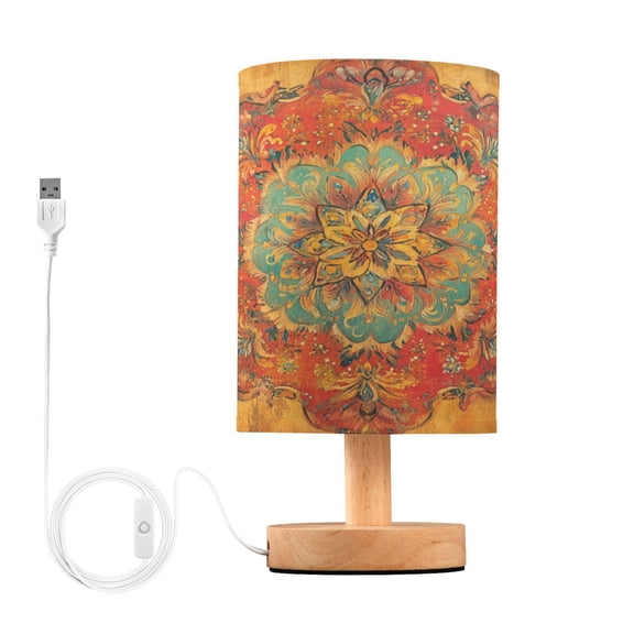BZSMCE Lamp Modern Bohemia Forals Seamlee Printing Creative Patter Night Light