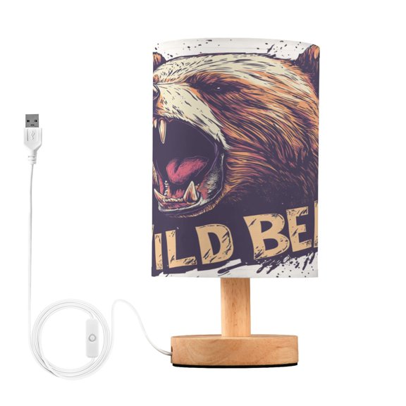 BZSMCE Lamp Modern Brown Wild Bear Creative Patter Night Light