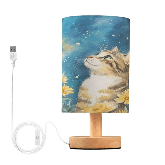 BZSMCE Lamp Modern Cat Gazing at Starry Sky Creative Patter Night Light