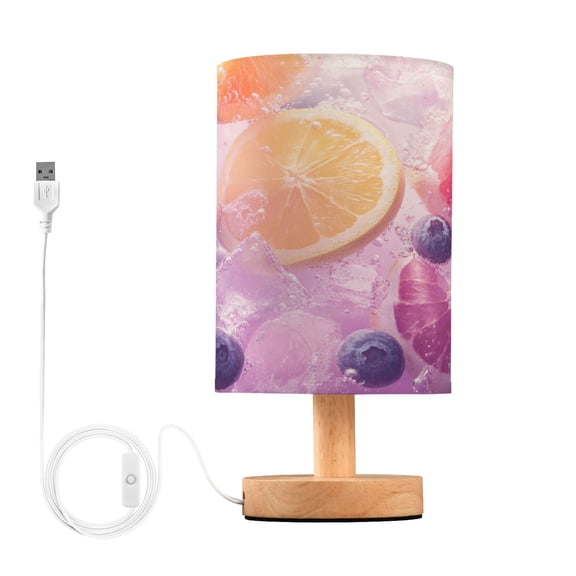 BZSMCE Lamp Modern Citrus Slices and Ice Cubes Creative Patter Night Light