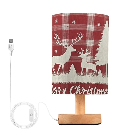 BZSMCE Lamp Modern Classical Plaid Pattern with Reindeer Creative Patter Night Light