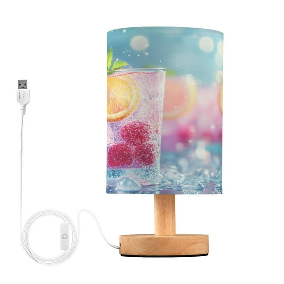 BZSMCE Lamp Modern Colorful Cocktails with Fruit Creative Patter Night Light