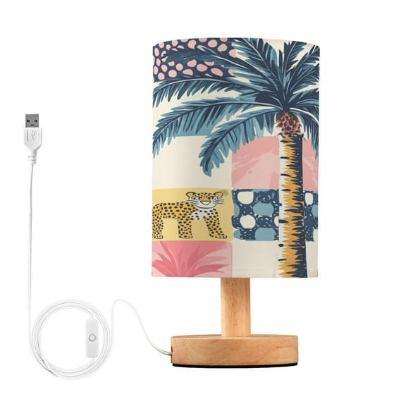 BZSMCE Lamp Modern Colorful Jungle Themed Patchwork Design Creative Patter Night Light