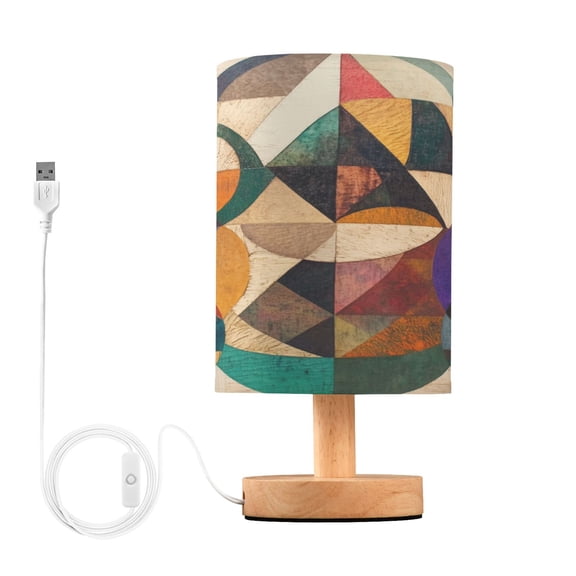 BZSMCE Lamp Modern Design Circles and Triangles Pattern Creative Patter Night Light