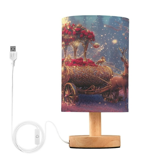 BZSMCE Lamp Modern Fantasy Carriage with Reindeer Creative Patter Night Light