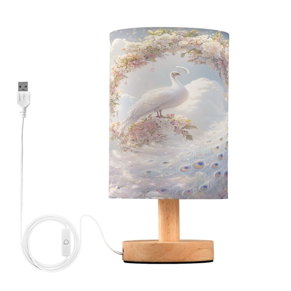 BZSMCE Lamp Modern Fantasy White Peacock Creative Patter Night Light
