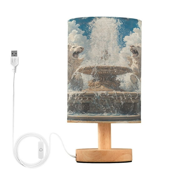BZSMCE Lamp Modern Fountain and Lion Creative Patter Night Light
