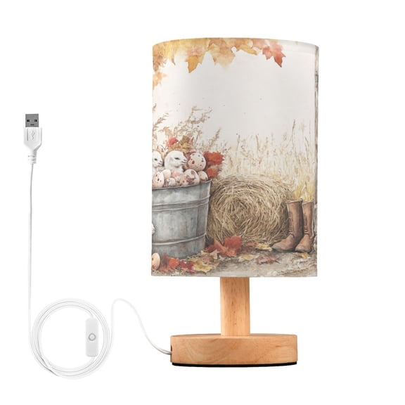 BZSMCE Lamp Modern Goats Eggs Autumn Leaves Barn Creative Patter Night Light