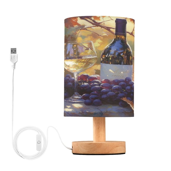 BZSMCE Lamp Modern Grape and Wine Painting Creative Patter Night Light