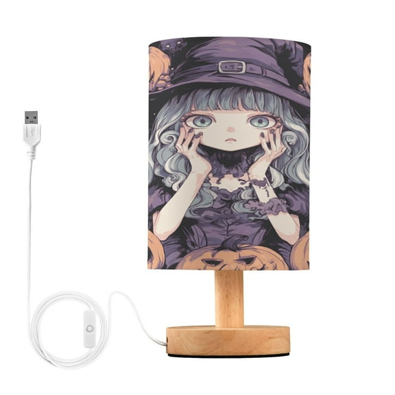 BZSMCE Lamp Modern Green Hair Witch Creative Patter Night Light