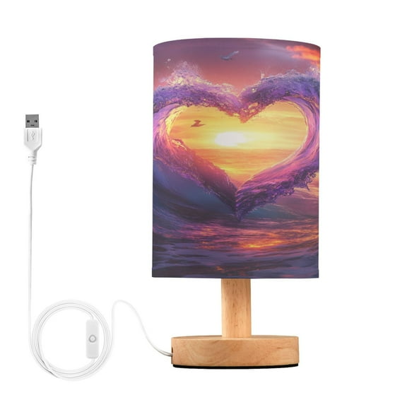 BZSMCE Lamp Modern Heart-shaped Wave Drawing Creative Patter Night Light