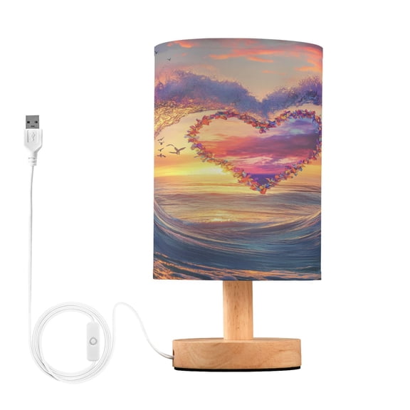 BZSMCE Lamp Modern Heart-shaped Wave Planting Creative Patter Night Light