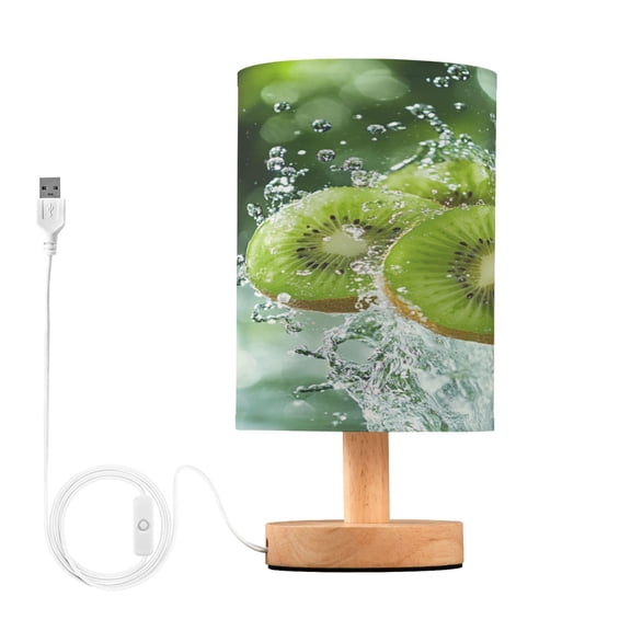 BZSMCE Lamp Modern Kiwi Slices Splashing in Water Creative Patter Night Light
