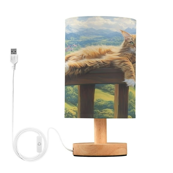 BZSMCE Lamp Modern Lazy Brown Cat Creative Patter Night Light