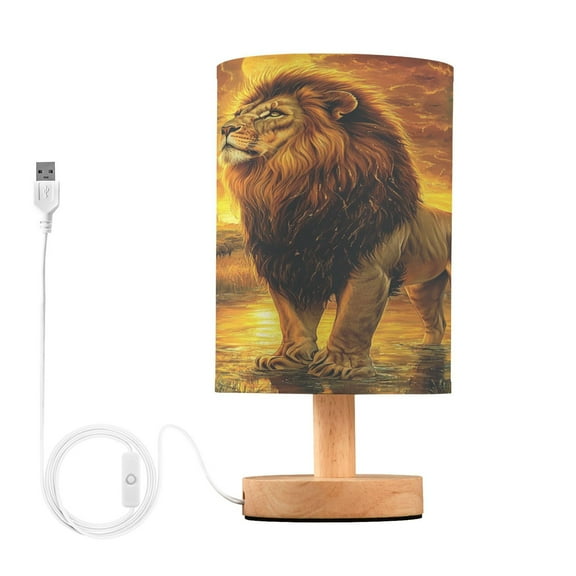 BZSMCE Lamp Modern Lion in Savannah at Sunset Creative Patter Night Light