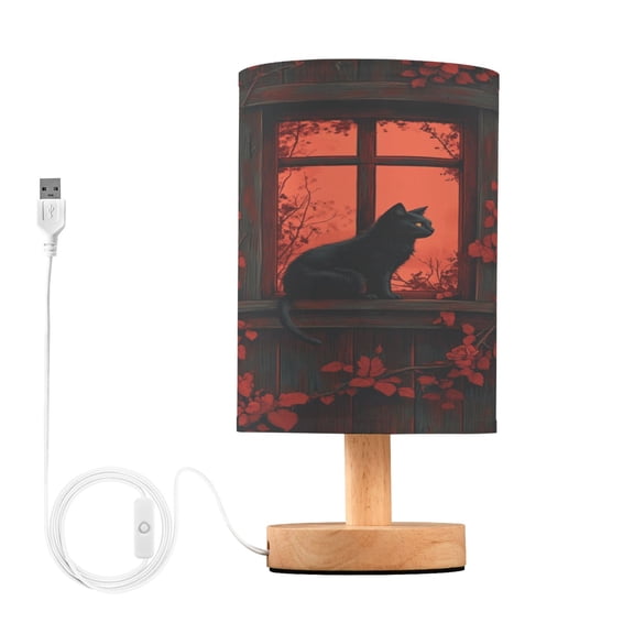 BZSMCE Lamp Modern Lonely Black Cat Creative Patter Night Light