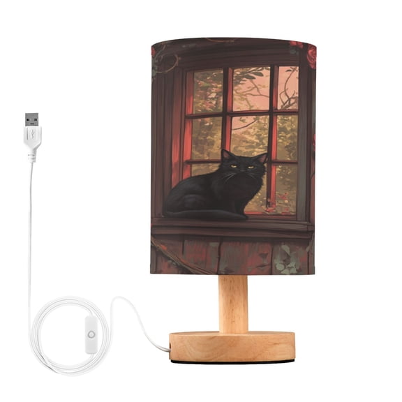 BZSMCE Lamp Modern Lonely Black Cat Pattern Creative Patter Night Light
