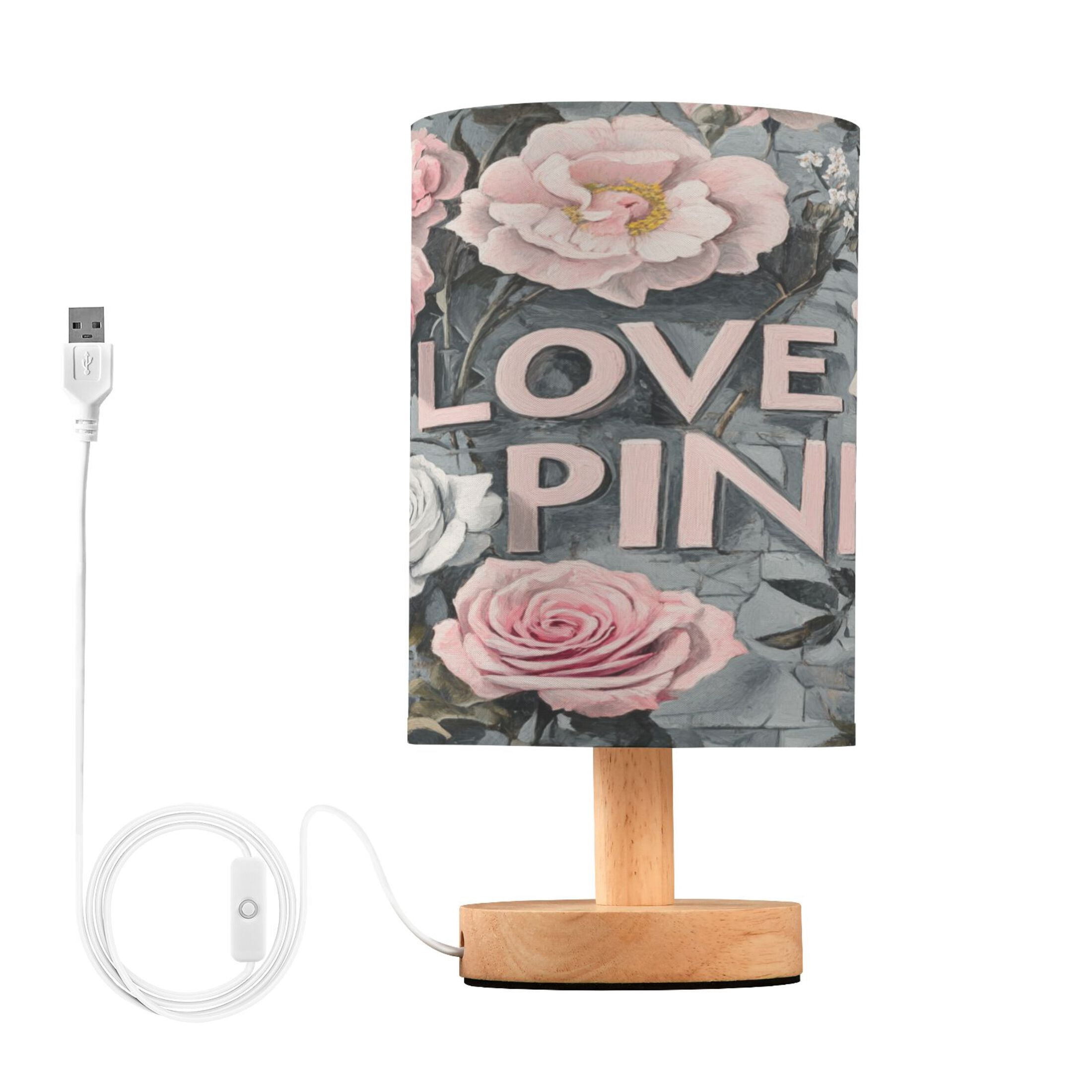 BZSMCE Lamp Modern Oil Roses Painting Creative Patter Night Light