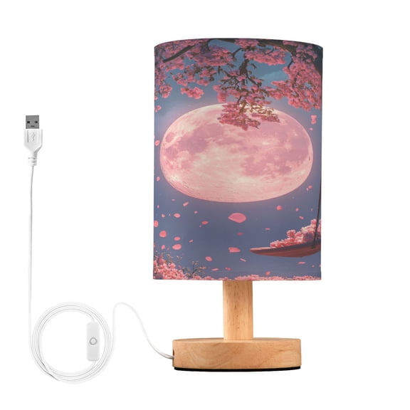 BZSMCE Lamp Modern Pink Moon Pattern Creative Patter Night Light
