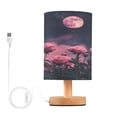 thumbnail image 1 of BZSMCE Lamp Modern Pink Roses and Full Moon Creative Patter Night Light, 1 of 7