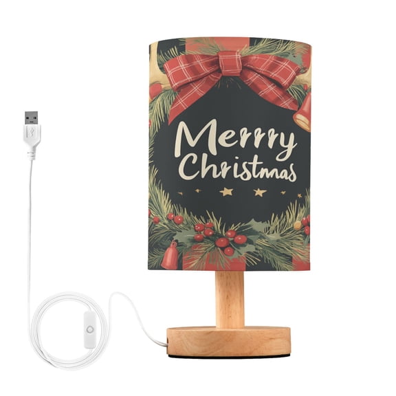 BZSMCE Lamp Modern Red and Black Plaid with Christmas Creative Patter Night Light