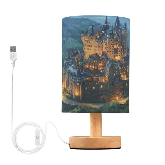 BZSMCE Lamp Modern Retro Castle Pattern Plainting Creative Patter Night Light