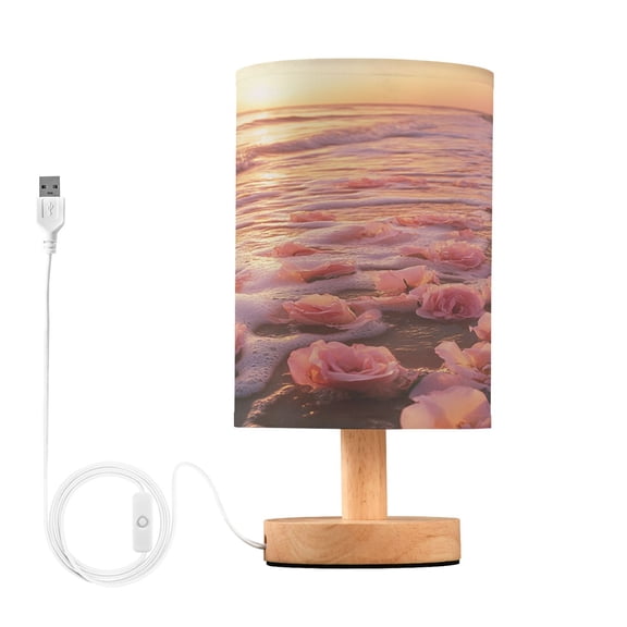 BZSMCE Lamp Modern Roses on Beach at Sunset Creative Patter Night Light
