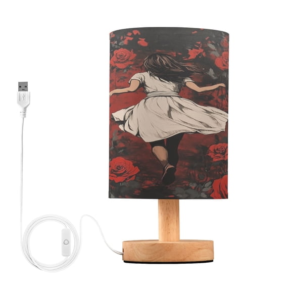BZSMCE Lamp Modern Run for Roses Pattern Creative Patter Night Light